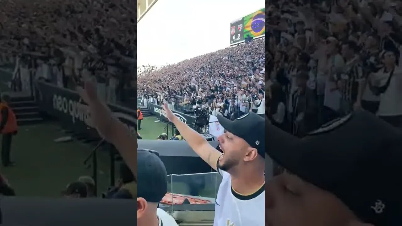 Torcedores do Corinthians ecoando gritos homofóbicos contra a torcida do São Paulo