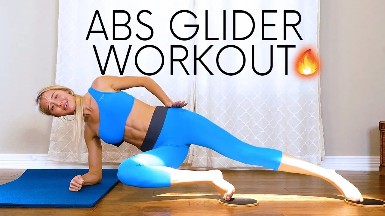 Intense Abs Glider Workout, Core Exercise for Ripped Abs, Burn Belly Fat 🔥