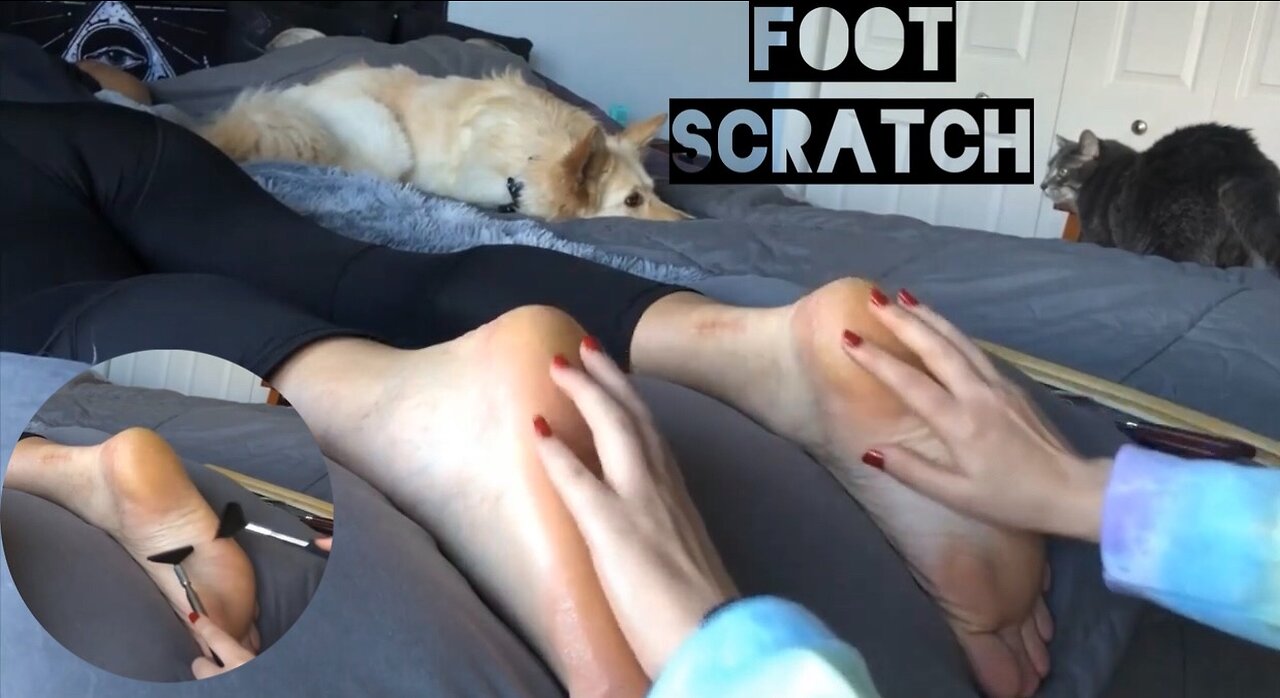 ASMR Foot Scratch with Tools!