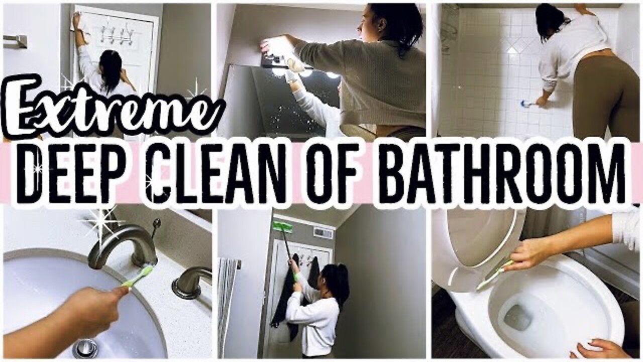 *EXTREME* DEEPEST CLEAN OF BATHROOM 2021 | EXTREME SPEED CLEANING MOTIVATION | ez tingz