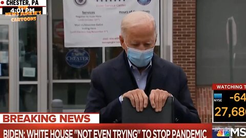 Chimes sound interrupted Biden's press-conference in Chester, PA.