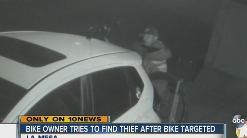 Man hides something under blanket, then targets expensive bike