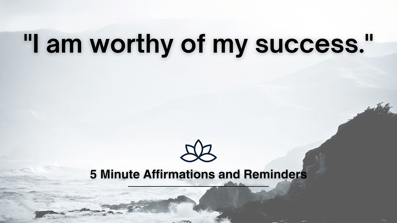 🙏🏼"I am worthy of success." Affirmations for Success.