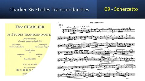 🎺🎺🎺 [TRUMPET ETUDE] Charlier 36 Etudes Transcendandtes No 09 – (Scherzetto)