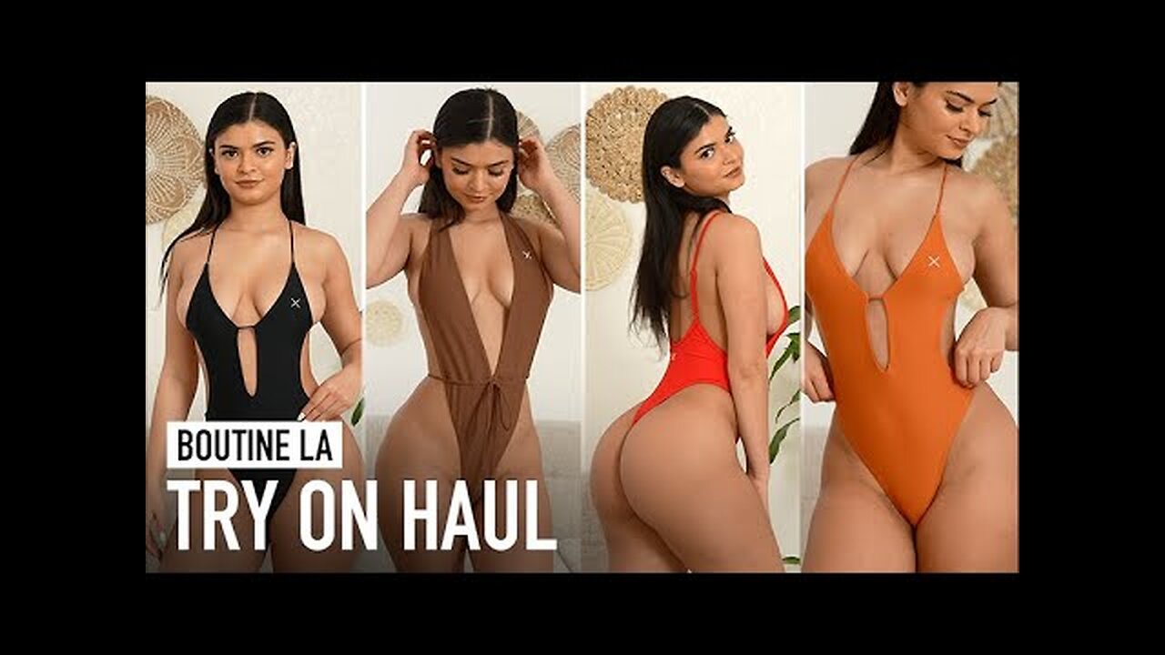 Adela Guerra BOUTINE LA one-piece swimsuit try on haul!