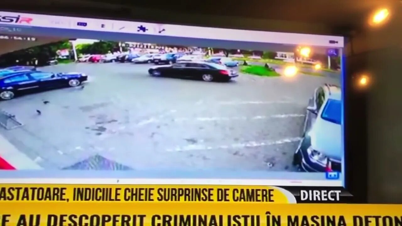 Momentul în care mașina afaceristului, Ioan Crişan din Arad, explodează!