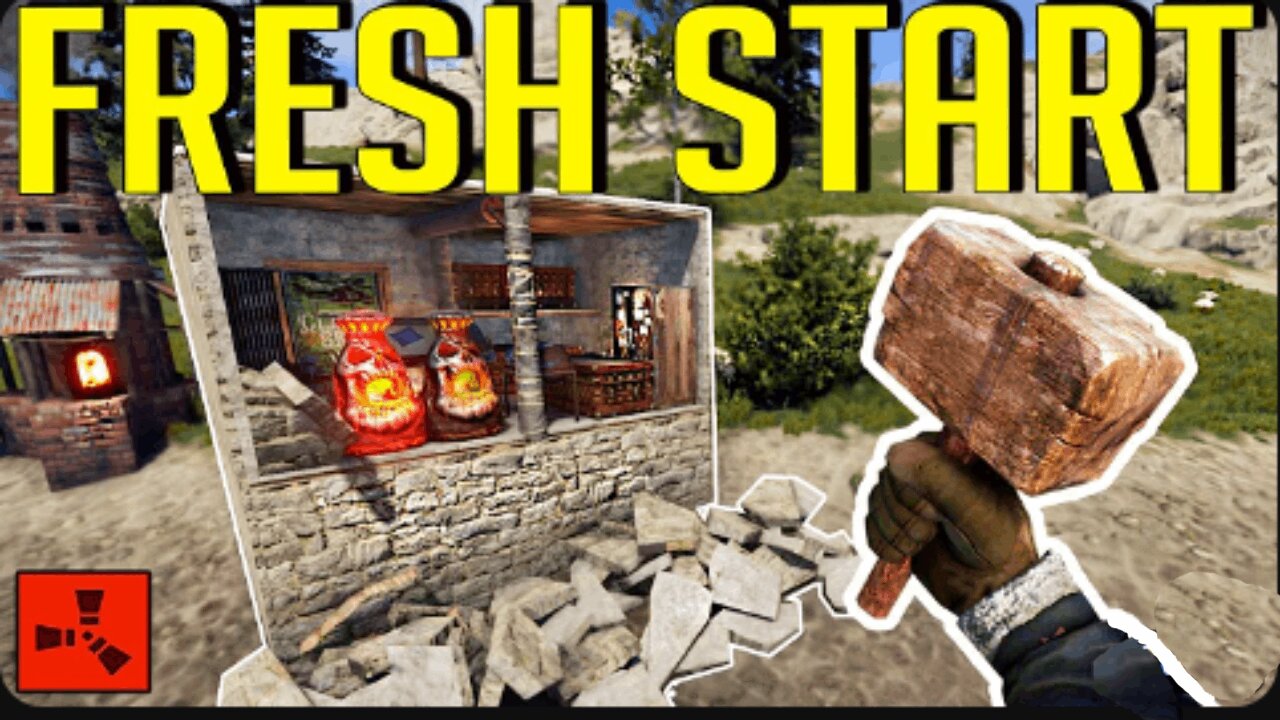 A FRESH SOLO START To A NEW WIPE-DAY! - Rust Solo Survival