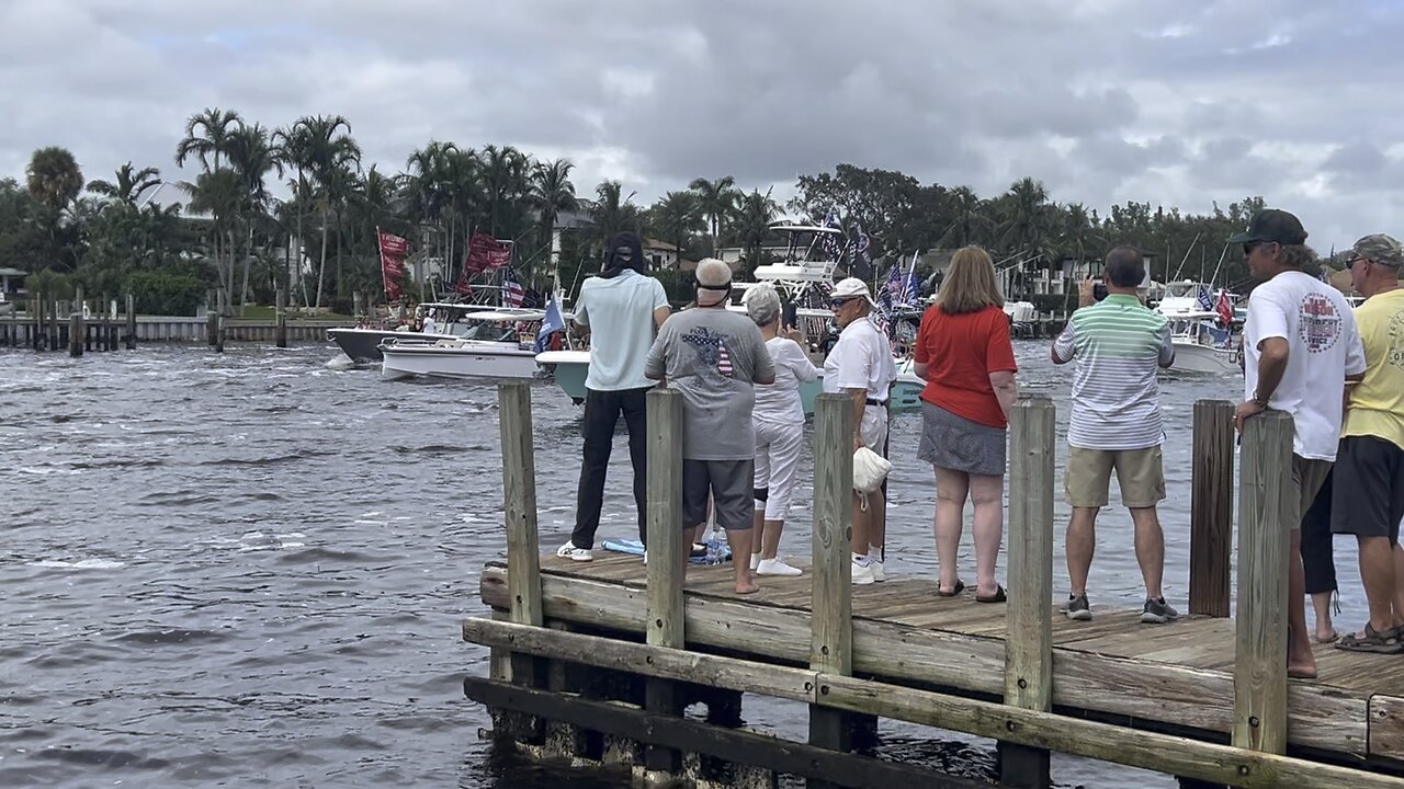 Trump 2024 Boat Parade in Juno Beach, Florida.