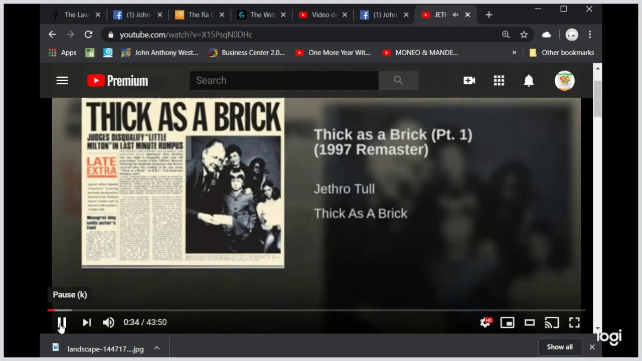 MONEO & JETHRO TULL - THICK AS A BRICK