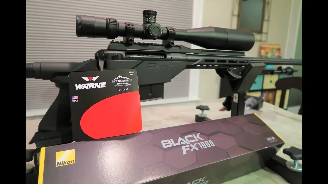 New 338 Lapua Setup - Nikon Black FX1000 and Warne Rings