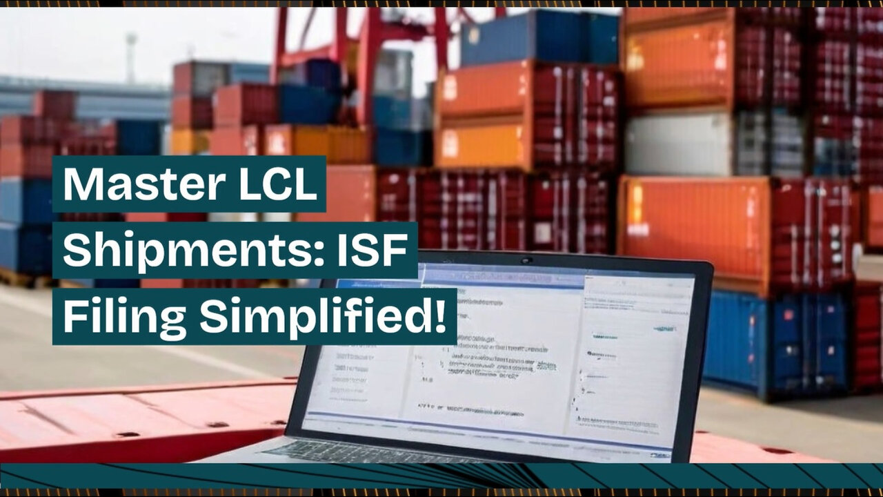 Mastering Customs Brokerage: Unlock Success in LCL Shipments with ISF Filing