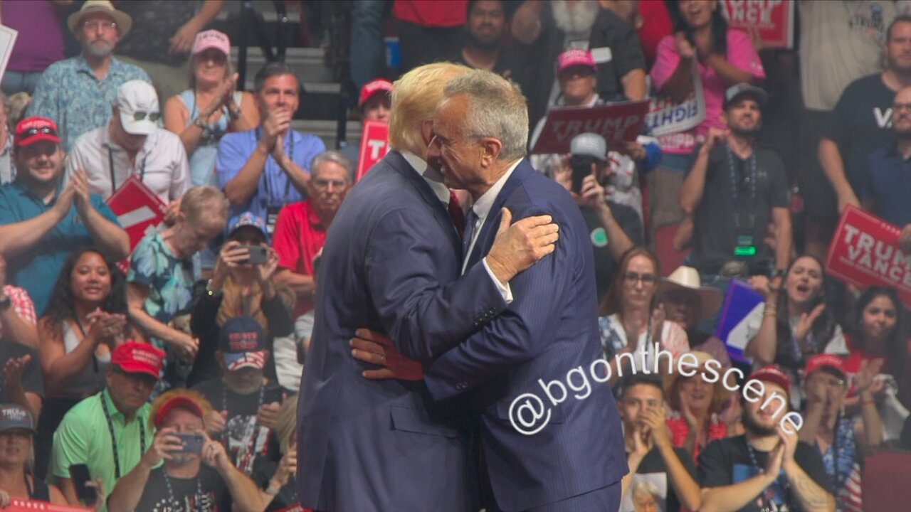 RFK Jr. Joins Trump on Stage at Rally After Suspending Presidential Campaign & Endorsing Trump