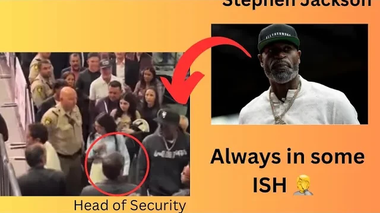 Stephen Jackson wit IMMATURE antics at the Canelo fight #canelo #immature #security #stephenjackson