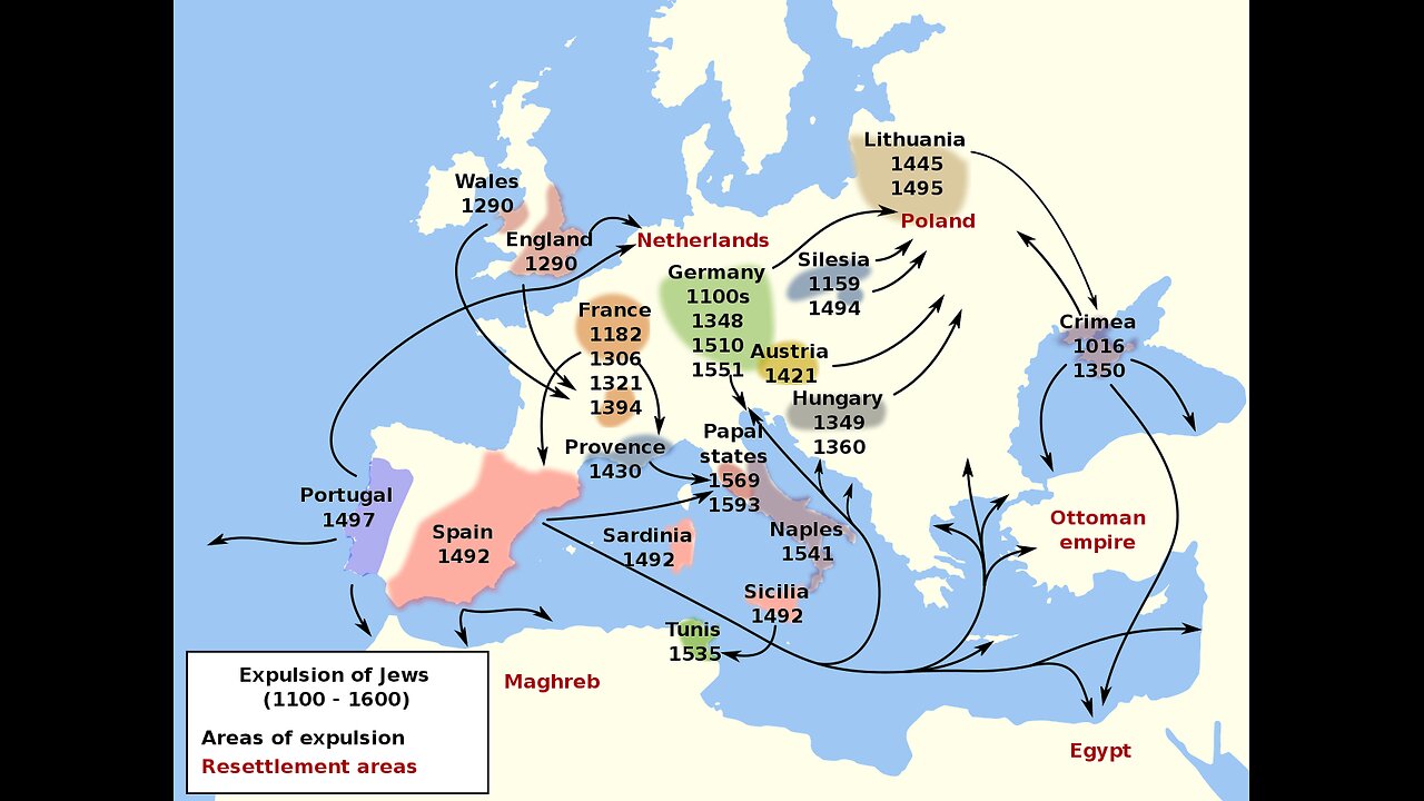 Espulsioni ed esodi di ebrei nella storia in Europa DOCUMENTARIO Questo articolo elenca le espulsioni, le crisi dei rifugiati e altre forme di sfollamento che hanno colpito gli ebrei.sono secoli e millenni che vengono espulsi dovunque vadano