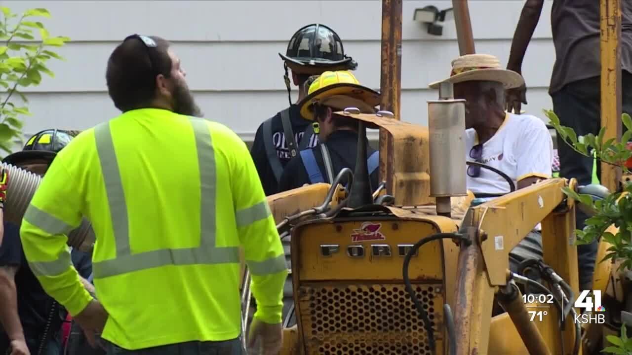Father grateful son is alive after trench collapse in Leawood