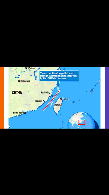 China's Aircraft Carrier Sails Through Taiwan Strait