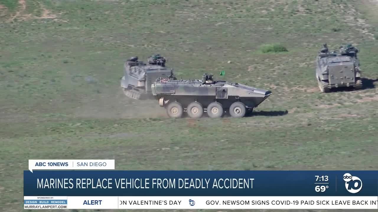 Amphibious assault vehicles replaced following Marine deaths