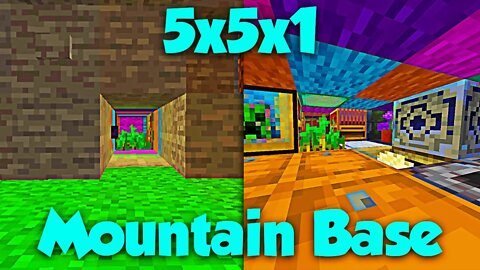 Making A 5x5x1 Mountain Base In Minecraft