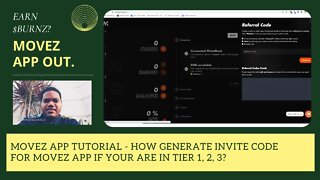 Movez App Tutorial - How Generate Invite Code For Movez App If Your Are In Tier 1, 2, 3?