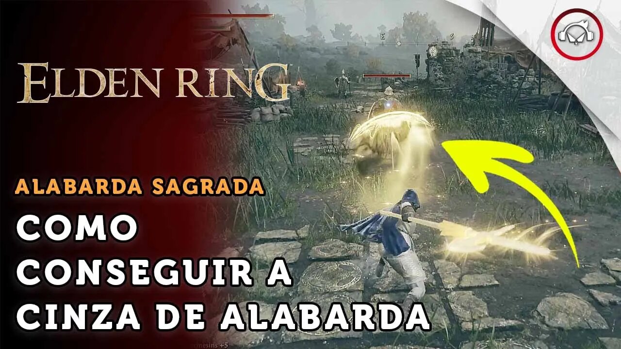 Elden Ring, Como conseguir a cinza de guerra Alabarda Sagrada de Cavaleiro Banido | super dica PT-BR