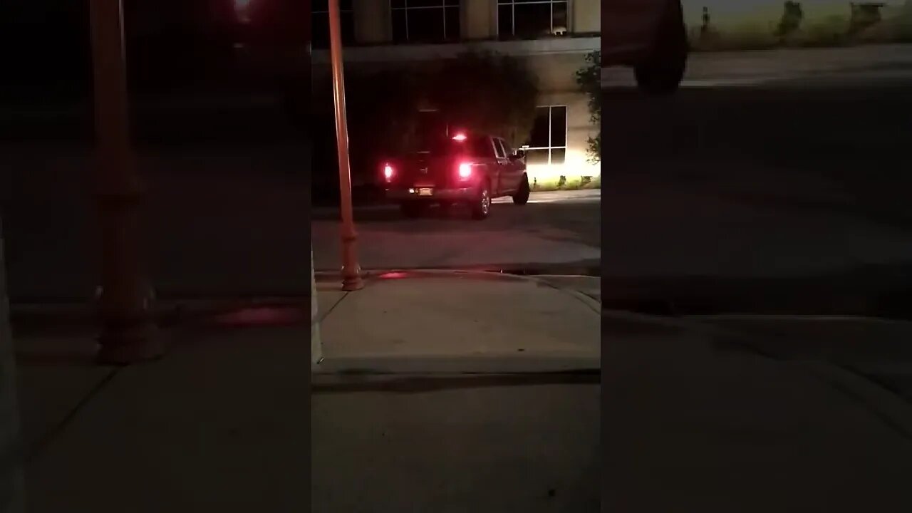 #gangstalking red Dodge Ram