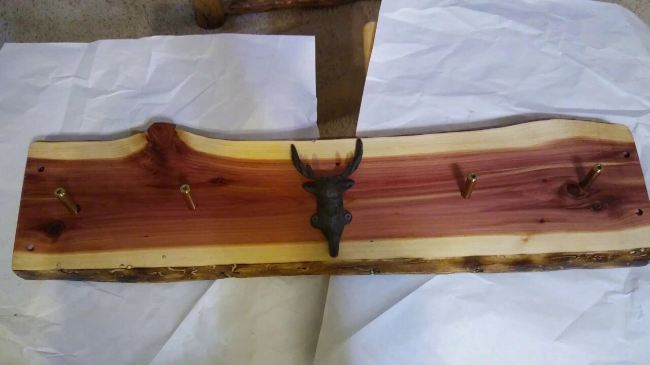 Rustic Cedar coat rack for FFA auction