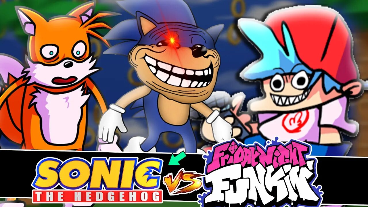 ZOARAM o SONIC no Friday Night Funkin | vs Tails Get Trolled V2 #shorts