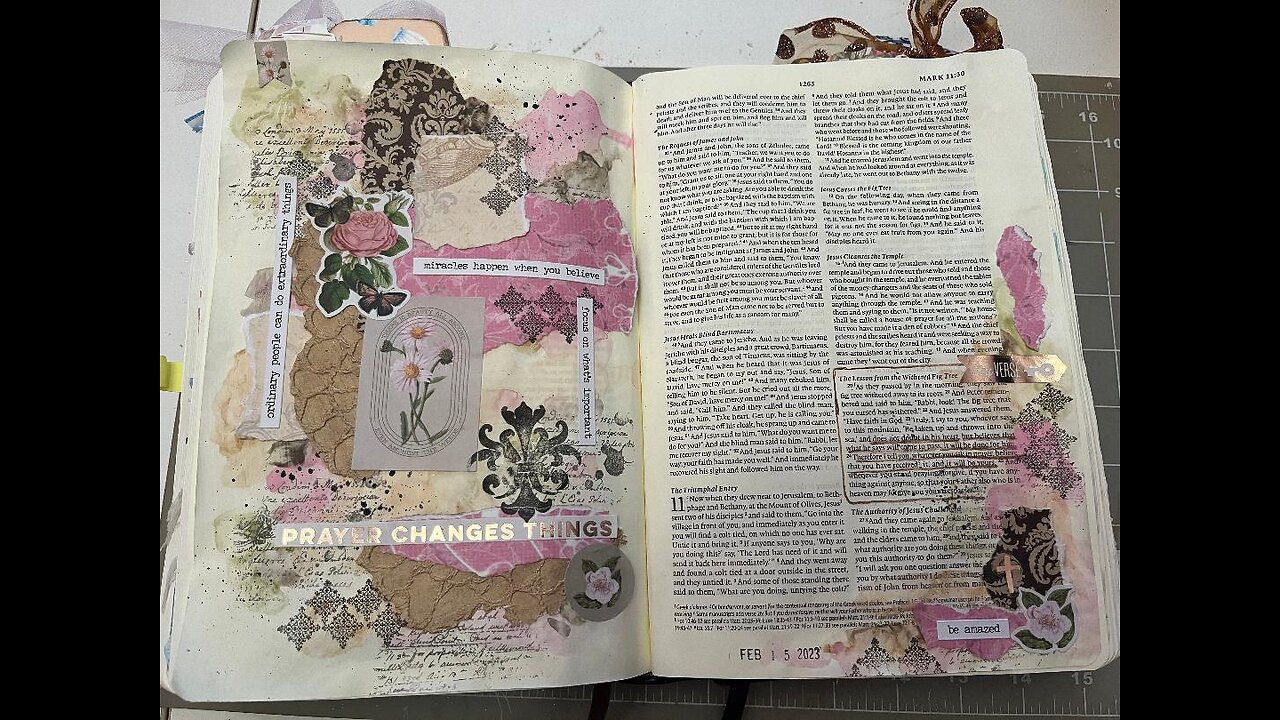 Let's Bible Journal Mark 11 (from Lovely Lavender Wishes)