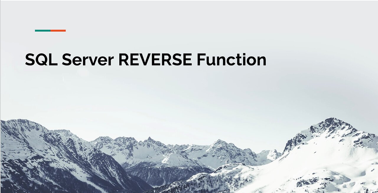 SQL Server REVERSE Function Tutorial