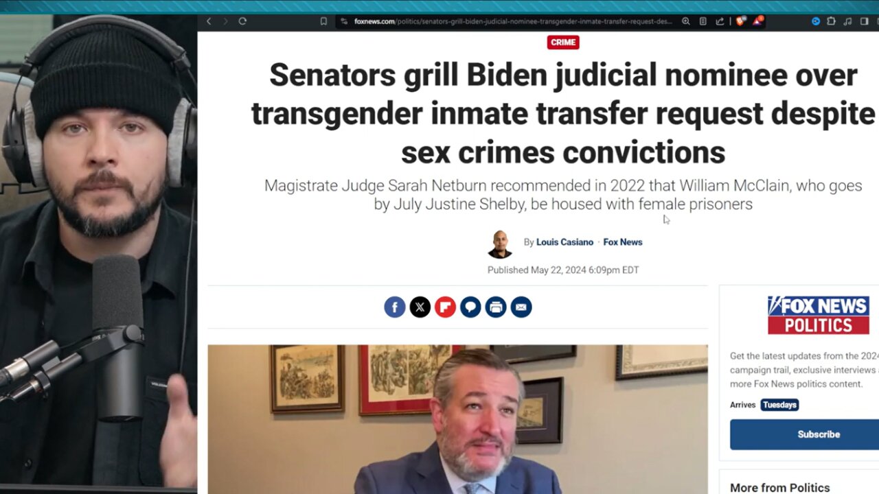 Biden Judge SLAMMED For Putting MALE Offender In FEMALE Prison, Ted Cruz ROASTS Woke Leftist Judge