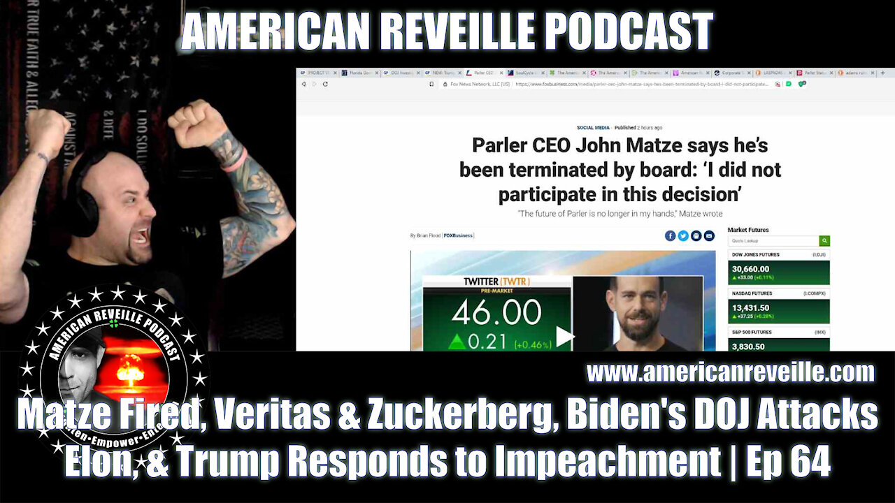 Matze Fired, Veritas & Zuckerberg, Biden's DOJ Attacks Elon, & Trump Responds to Impeachment | Ep 64