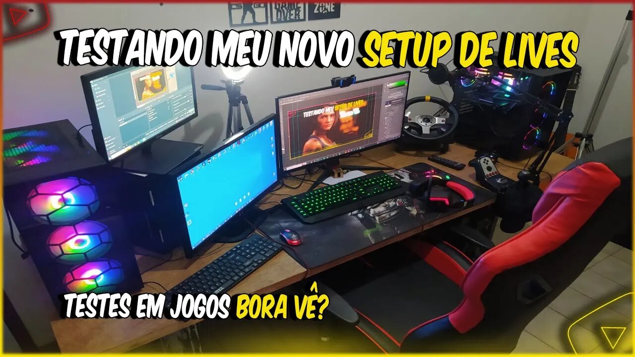 TESTANDO MEU NOVO SETUP PARA LIVES - TESTANDO ALGUNS JOGOS E QUALIDADE DA LIVE