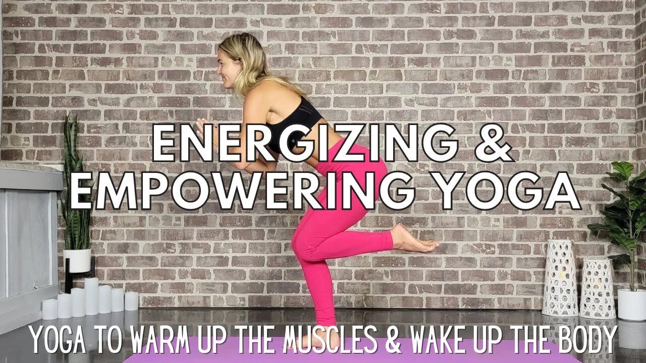 Morning Wake Up Warm Up Yoga Flow || Energizing and Empowering Yoga || Yoga with Stephanie