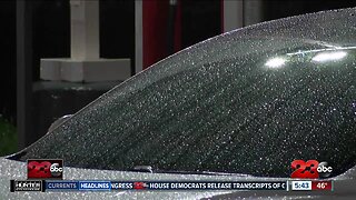 Light rain showers near I-5 north on the busiest day to travel