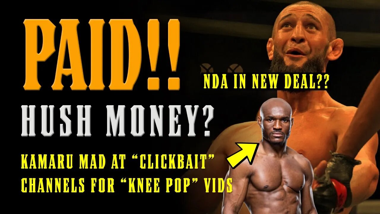 Khamzat Chimaev Signs MASSIVE Deal! Is it HUSH MONEY?? Kamaru Rages Over "Clickbait" Injury Reports