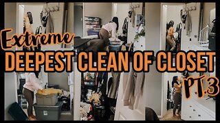 *EXTREME* DEEPEST CLEAN EVER OF CLOSET PT.3 2021 🧡 | EXTREME SPEED CLEANING MOTIVATION | ez tingz