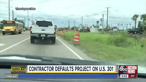 Contractor defaults on several road projects across Florida, including widening US 301