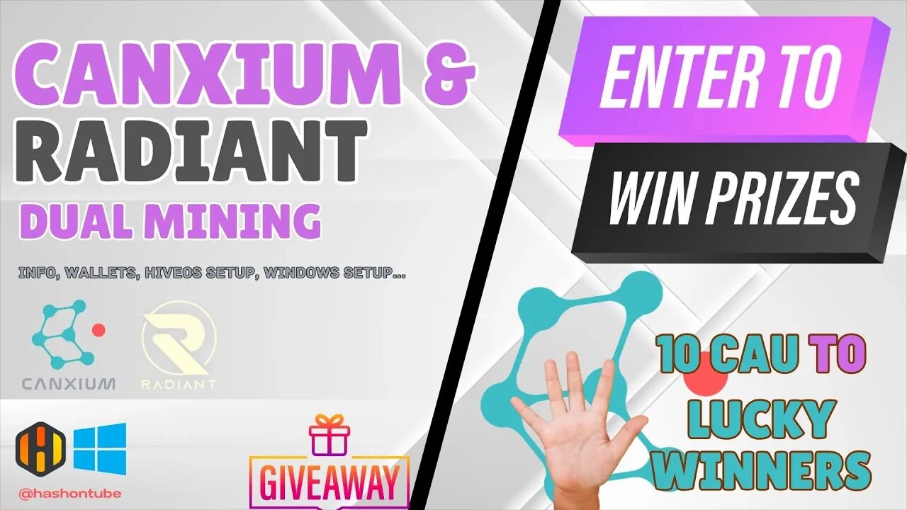 Canxium (CAU) & Radiant (RXD) DUAL Mining - GIVEAWAY VIDEO!!!