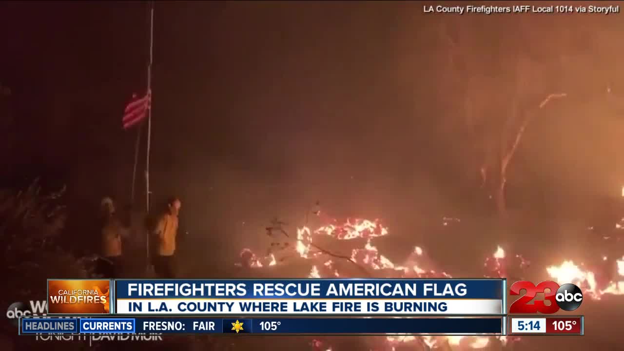 Check This Out: Firefighters rescue American flag