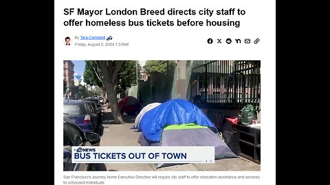 SF Mayor London Breed directs city staff to offer homeless bus tickets before housing