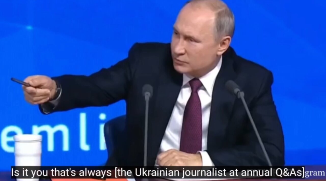 2018: "Dictator" Putin at the Q/A session answering on Ukrainian journalist questions