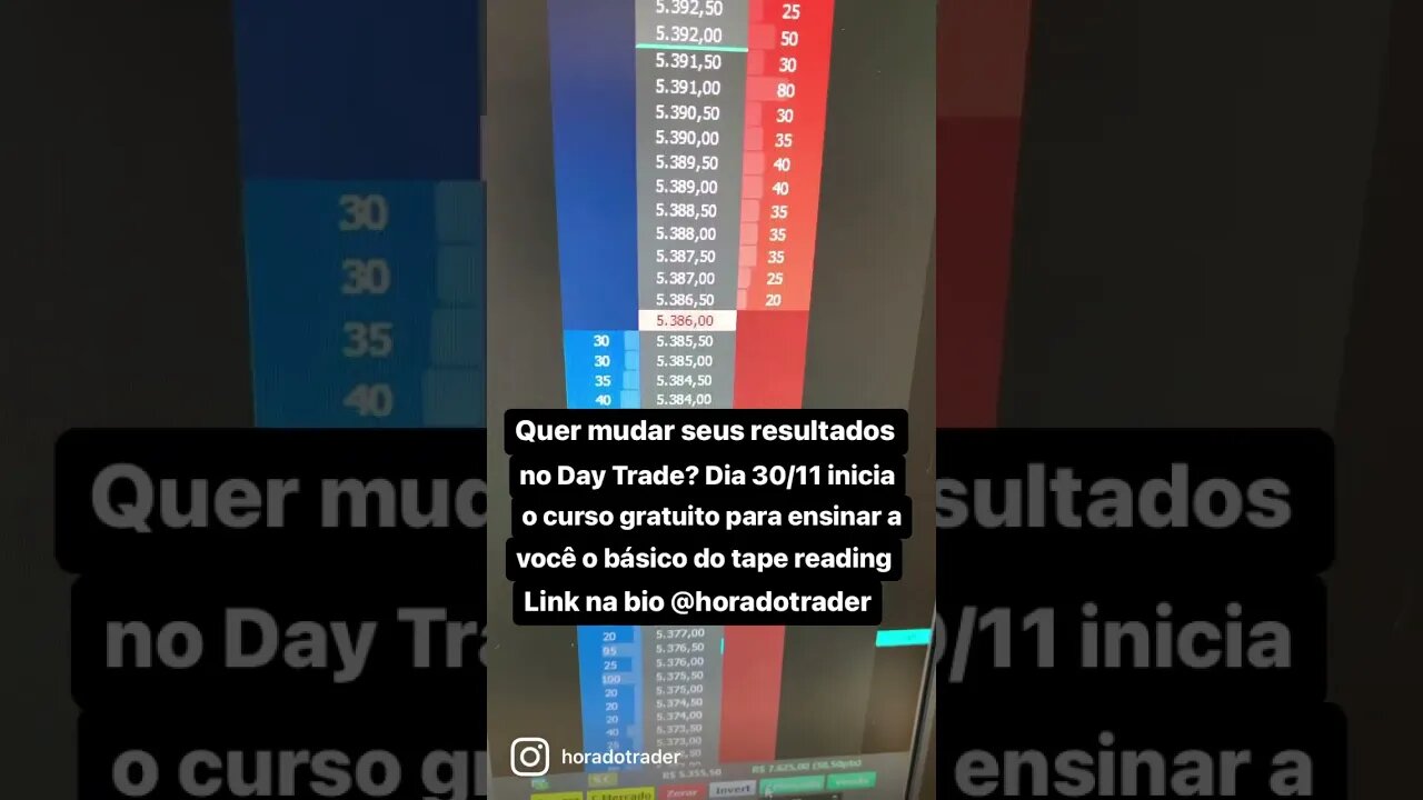 🔵 Aprenda a operar no Day Trade usando Tape Reading