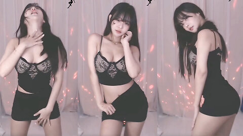 Dance streamer BJ Haru in black shorts and lace top dances sensually to 'Kokain' with chest and hip moves