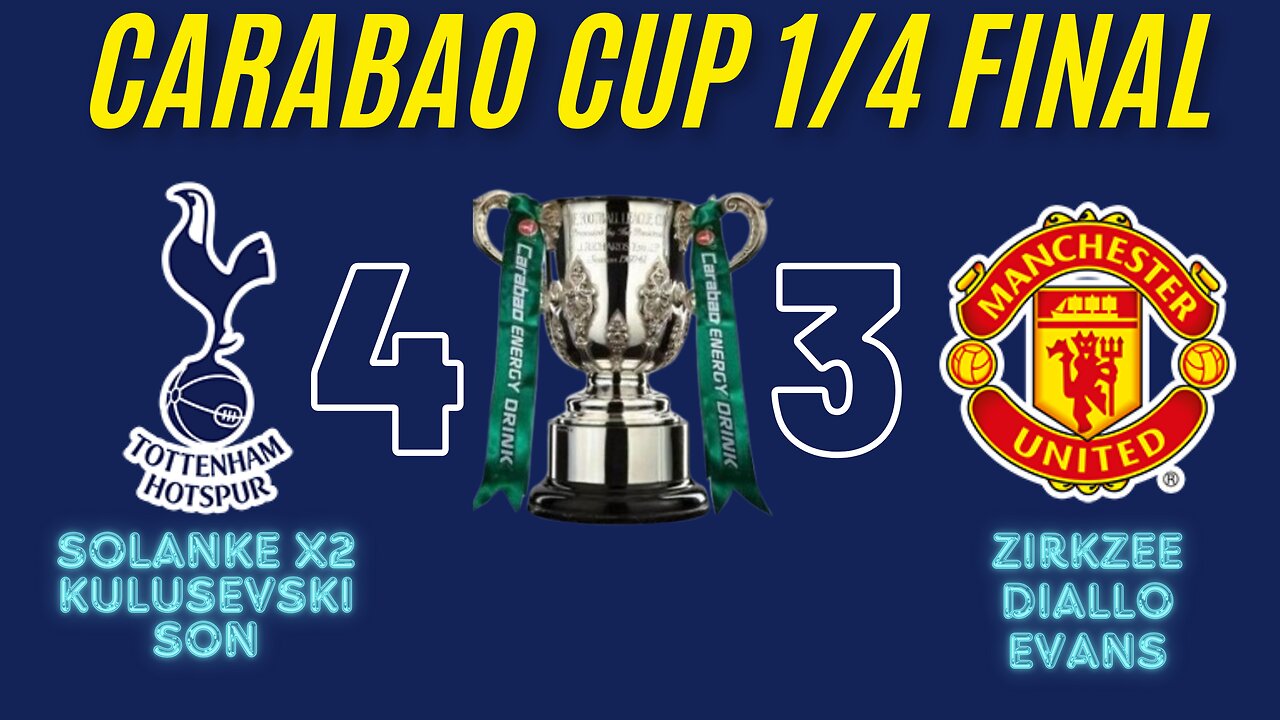 CARABAO CUP | SPURS 4 : 3 MAN UTD | #PRTVSPURS REACTION