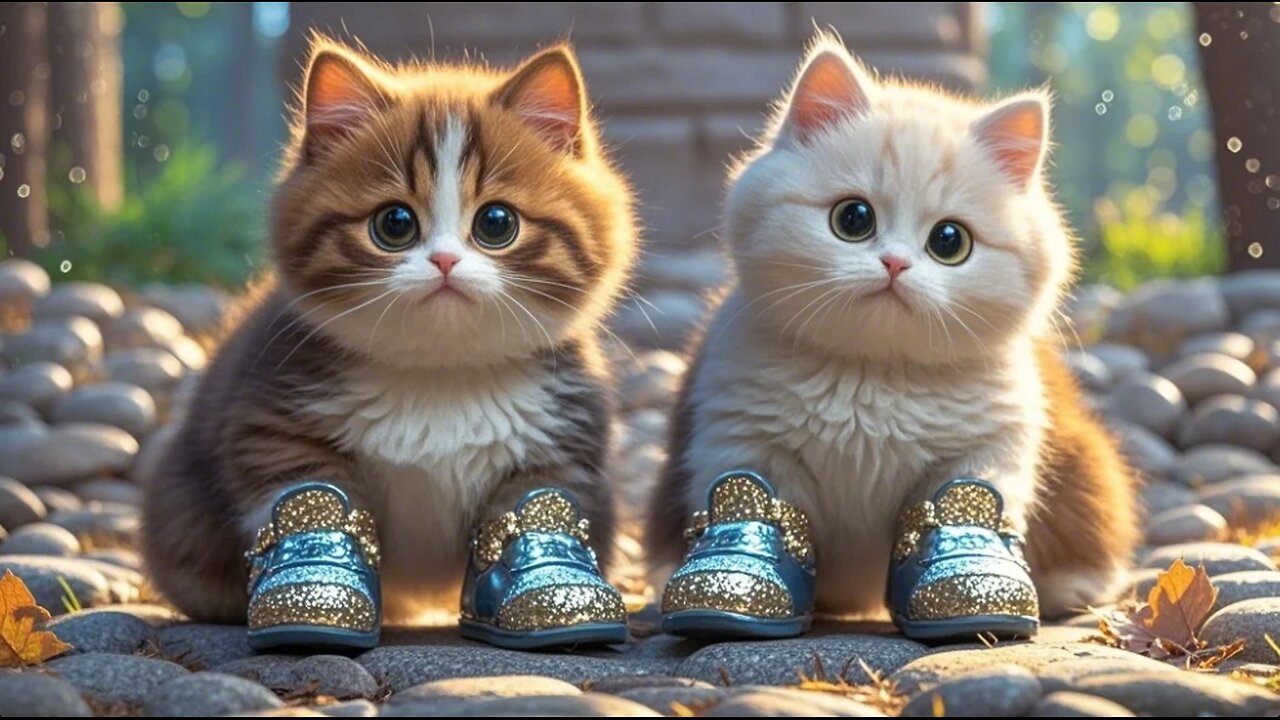 When I put glowing shoes on the kitten