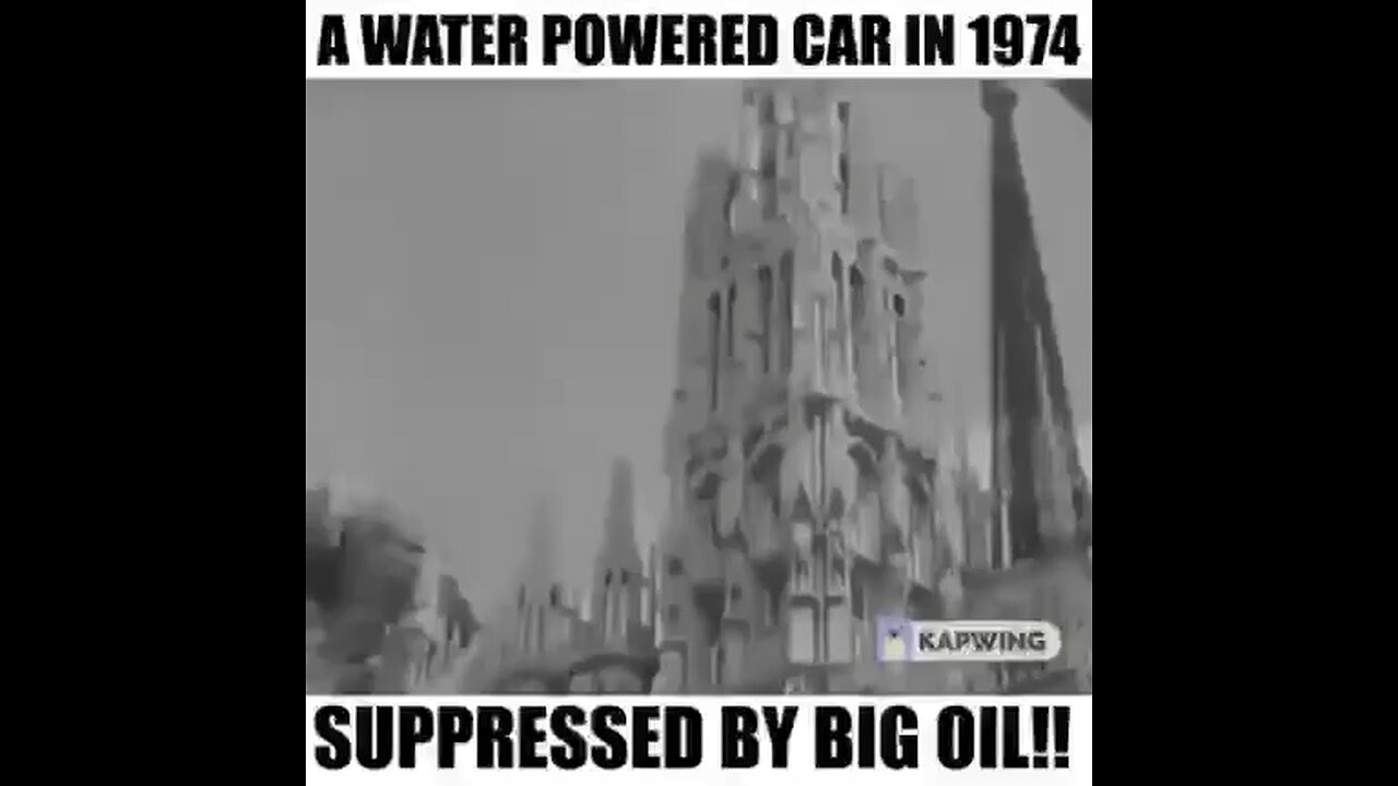 Suppressed water powered car