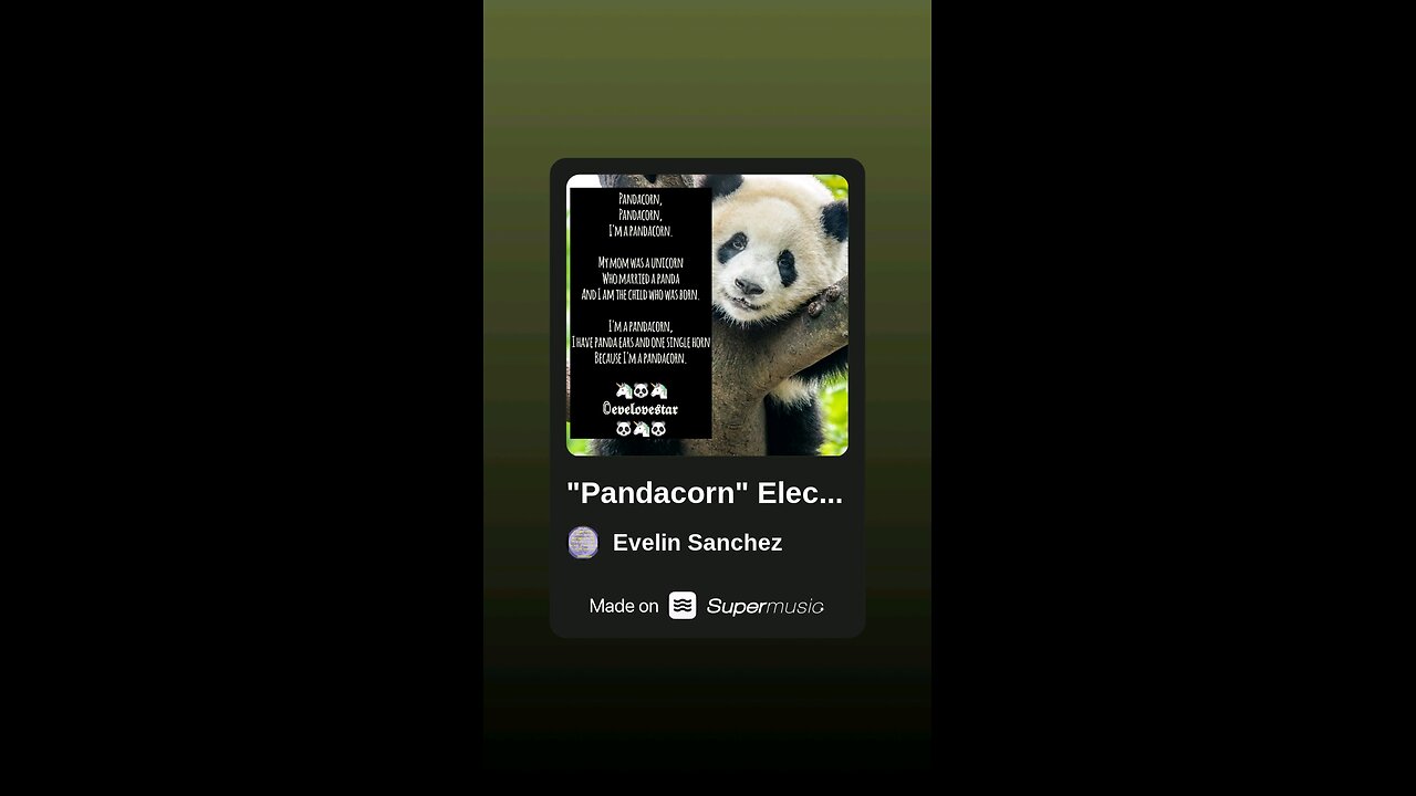 Pandacorn. Dance electronic. AI music and Eve song