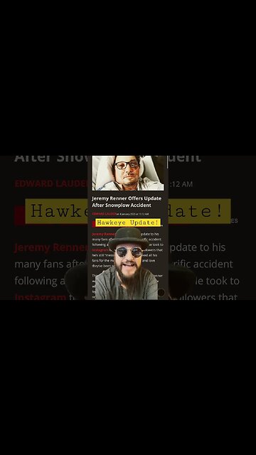 Jeremy Renner Posts UPDATE On Instagram After Accident | Hawkeye Actor Snowplow