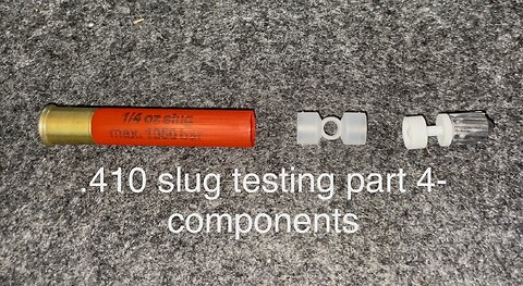 410 shotgun slug testing - components