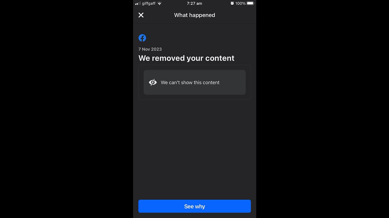 Facebook removing contents